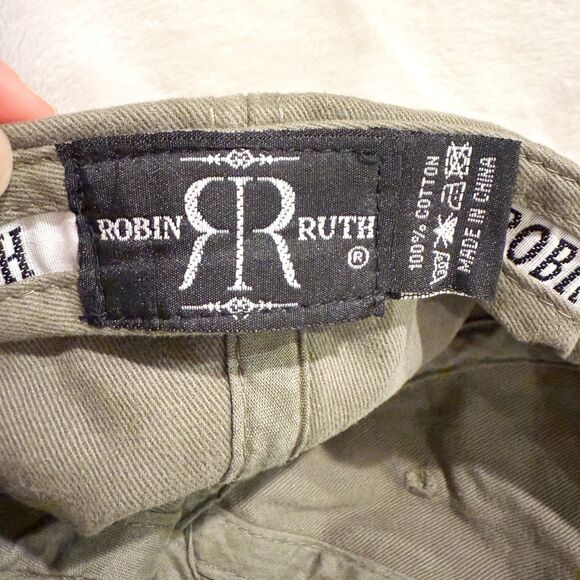 Robin Ruth New York Embroidered Olive Green Red Y2K Ball Cap Hat Preppy Casual - Picture 6 of 8